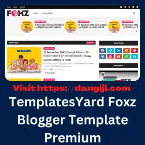 TemplatesYard Foxz Blogger Template Premium